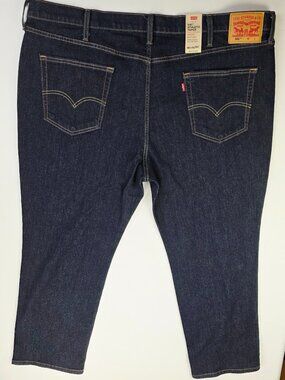 Levi's 541 Athletic Taper Stretch Egyptian Cotton Mens Sz 48X30 Blue Denim Jeans